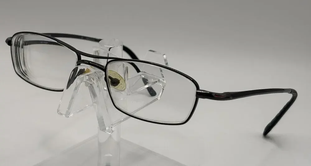 Nike 6000 421 Eyeglasses Black Rectangle Metal Frame 50-17-145 Vintage